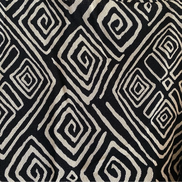 W Women’s Black And Tan Geometric Print Stretch Pull-On Knee-Length Skirt, Sz L - Picture 5 of 6